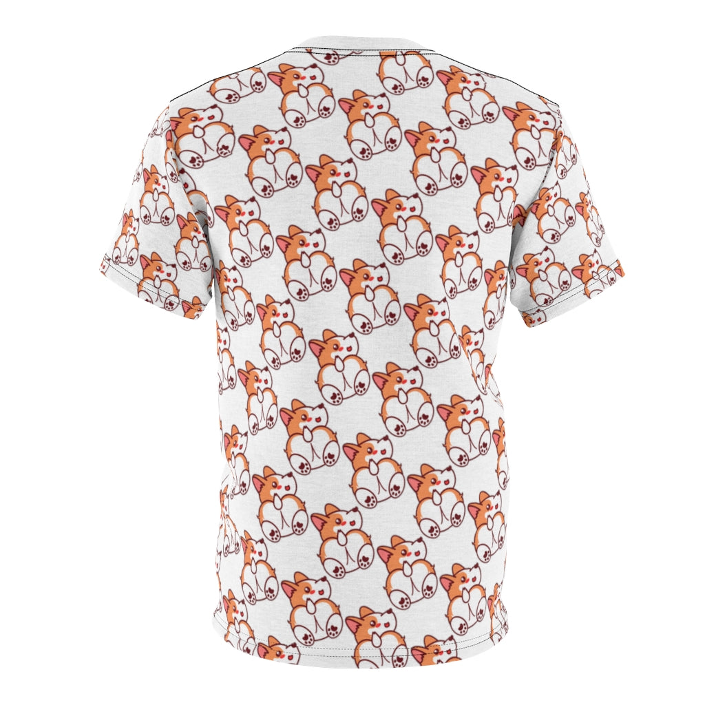 Unisex All-Over-Print Corgi Butt Lover Cut & Sew Tee