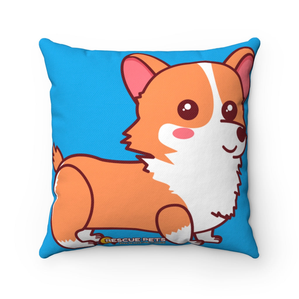 Rescue Pets Corgi Throw Pillow