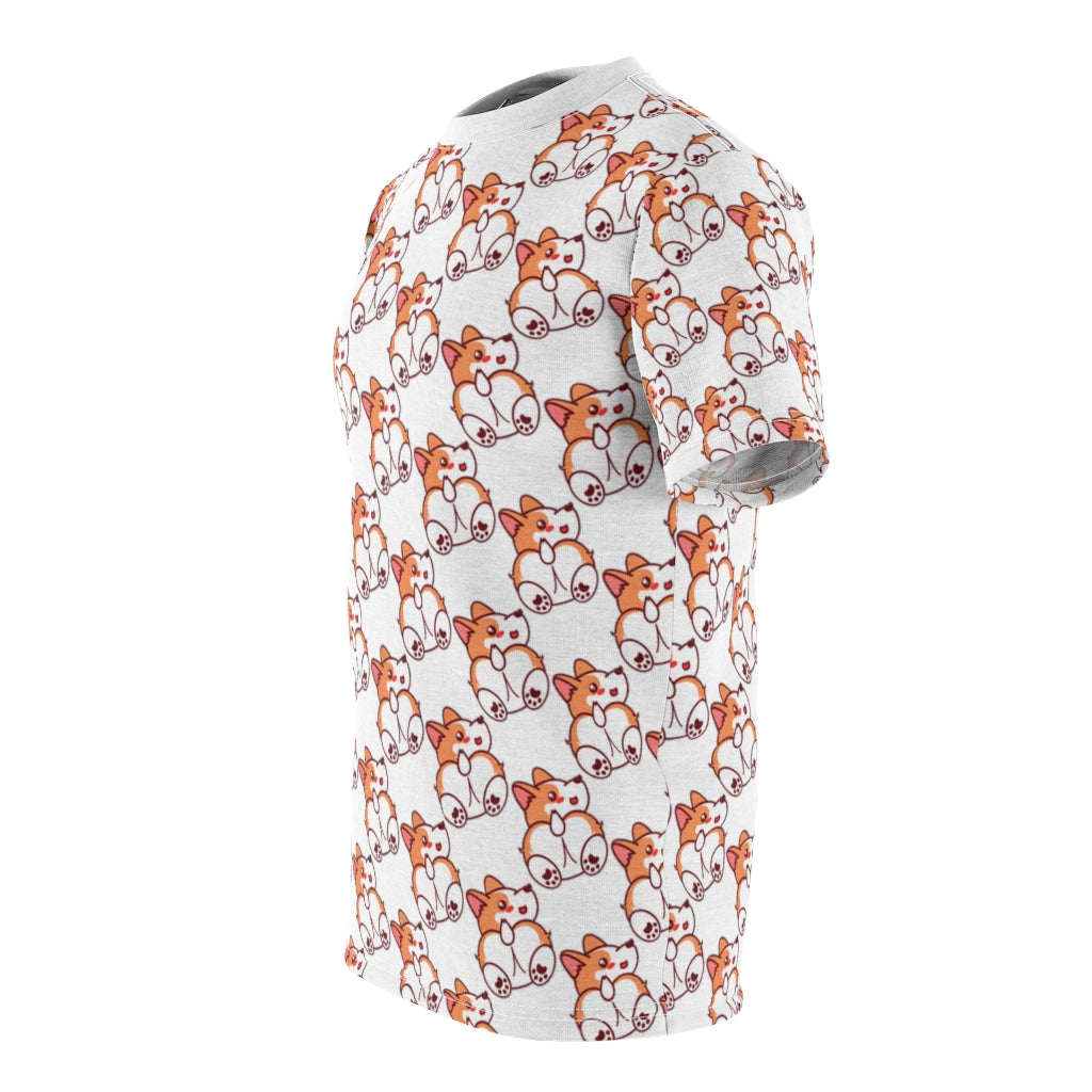 Unisex All-Over-Print Corgi Butt Lover Cut & Sew Tee