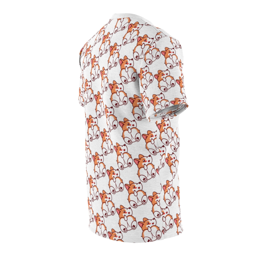 Unisex All-Over-Print Corgi Butt Lover Cut & Sew Tee