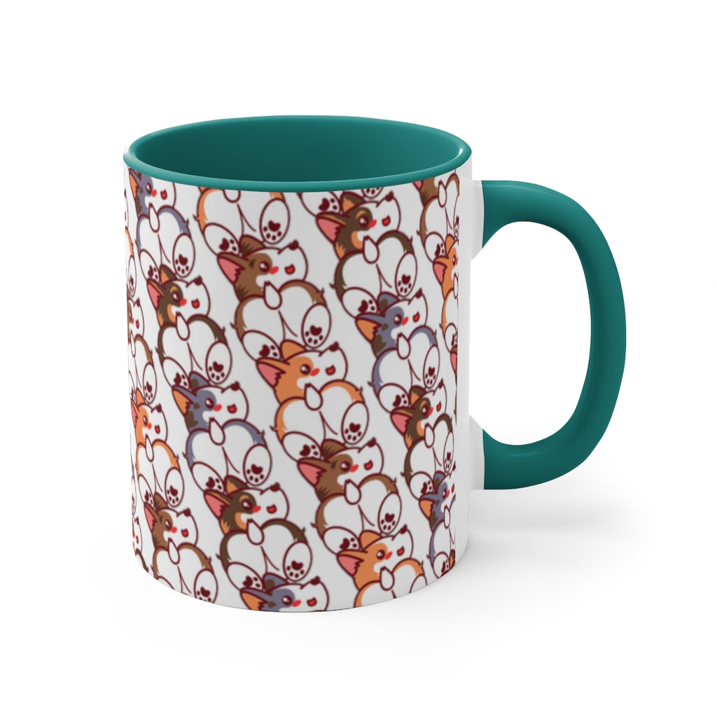Corgi Pack Rescue Pets Corgi Butt Lover Coffee Tea 11oz Accent Mug
