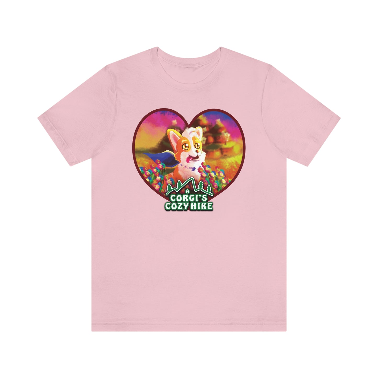 A Corgi's Cozy Hike 2-Sided Unisex Adult Shirt (w/ Butt On Back)