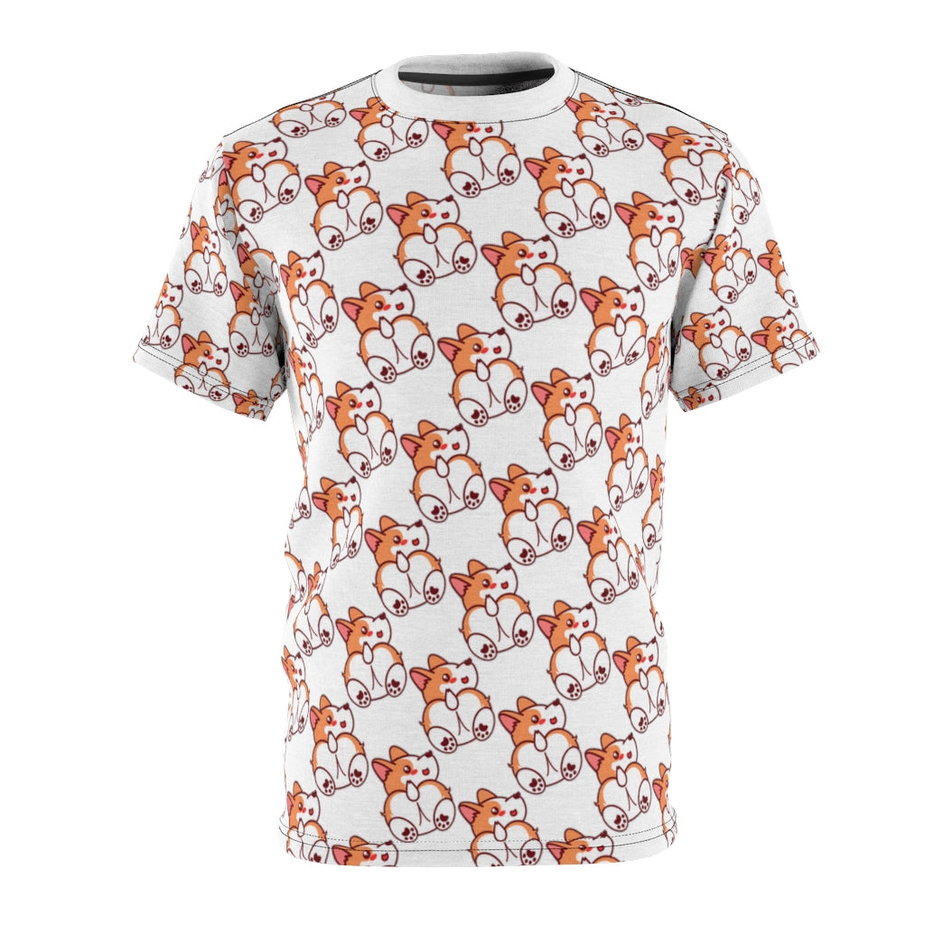 Unisex All-Over-Print Corgi Butt Lover Cut & Sew Tee
