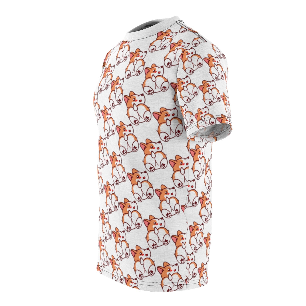Unisex All-Over-Print Corgi Butt Lover Cut & Sew Tee