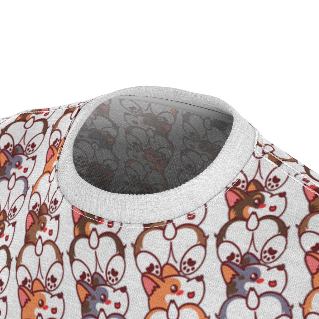 Corgi Pack Unisex All-Over-Print Corgi Butt Lover Cut & Sew Tee