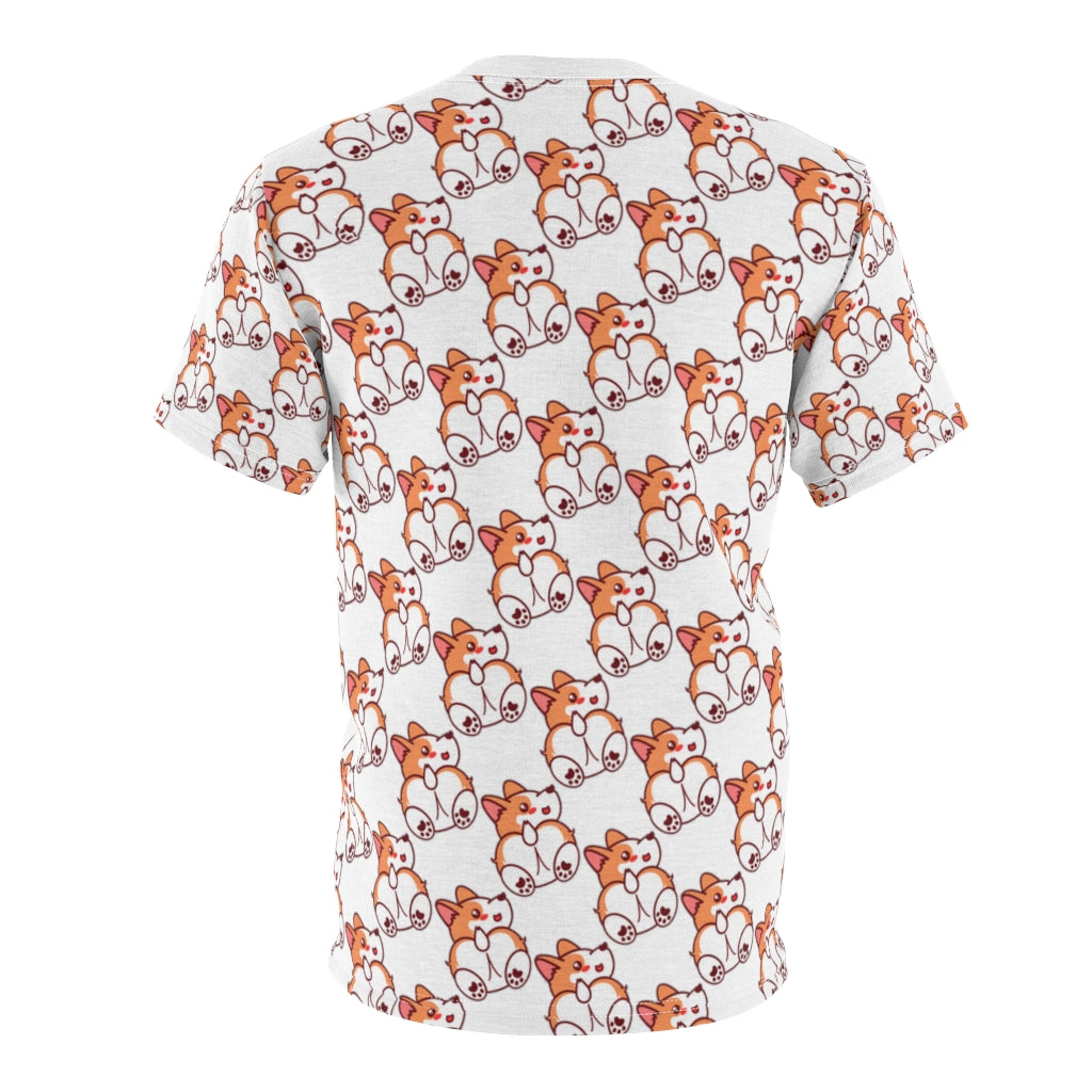 Unisex All-Over-Print Corgi Butt Lover Cut & Sew Tee