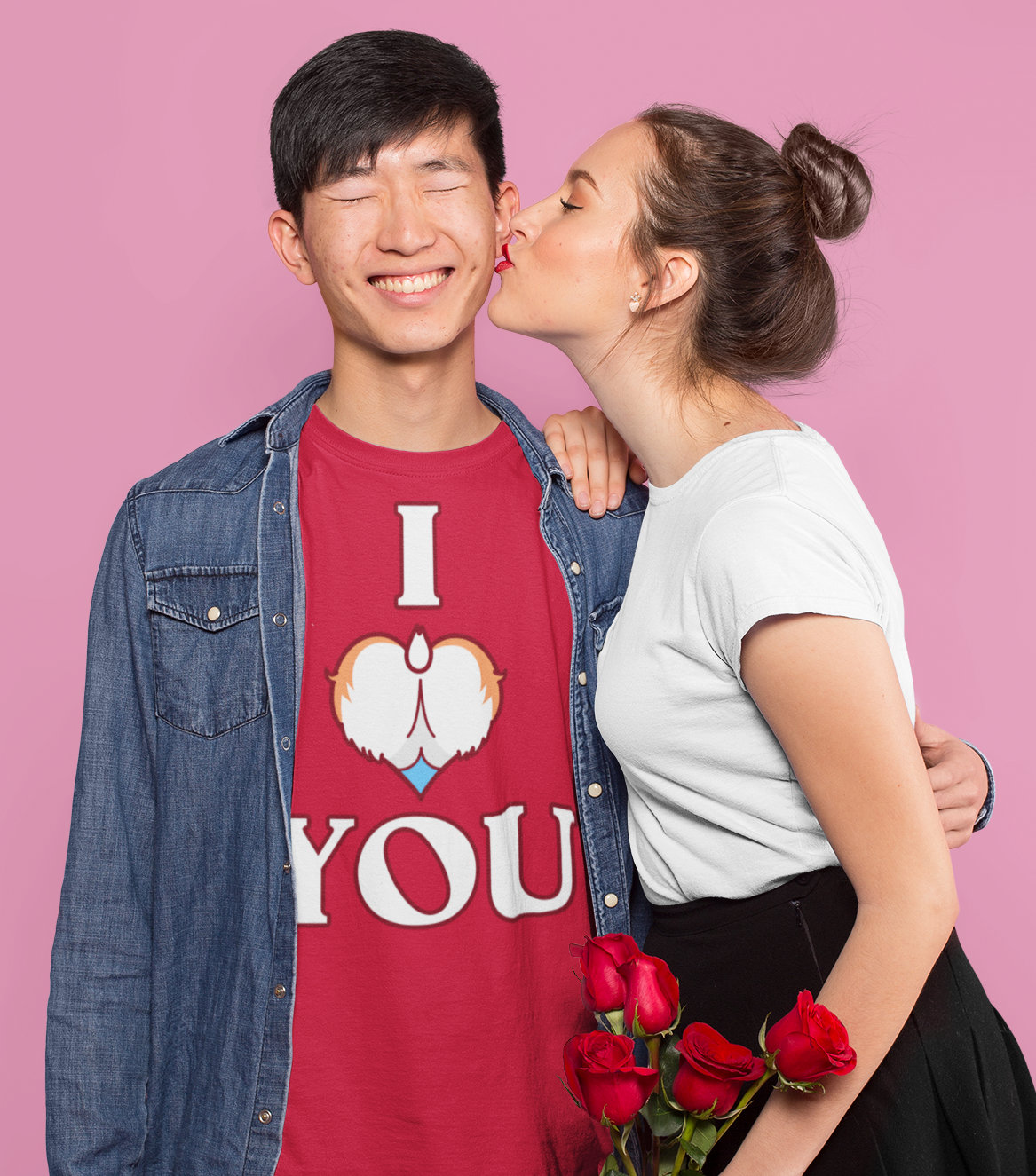 Rescue Pets Corgi I LOVE YOU Unisex Shirt