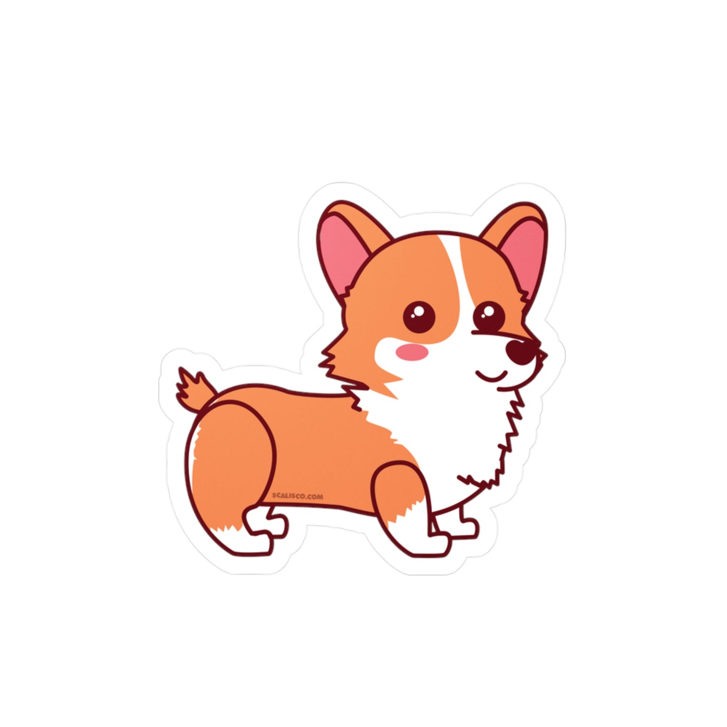 Official Rescue Pets Game Corgster the Corgi Full-body Sticker Kiss-Cut Vinyl Decals