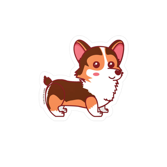 Official Rescue Pets Game Tri-Color Corgster the Corgi Full-body Sticker Kiss-Cut Vinyl Decals