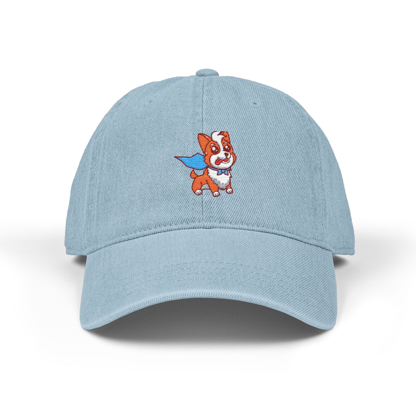 A Corgi's Cozy Hike Corgi Hero- Denim Hat (Embroidery)