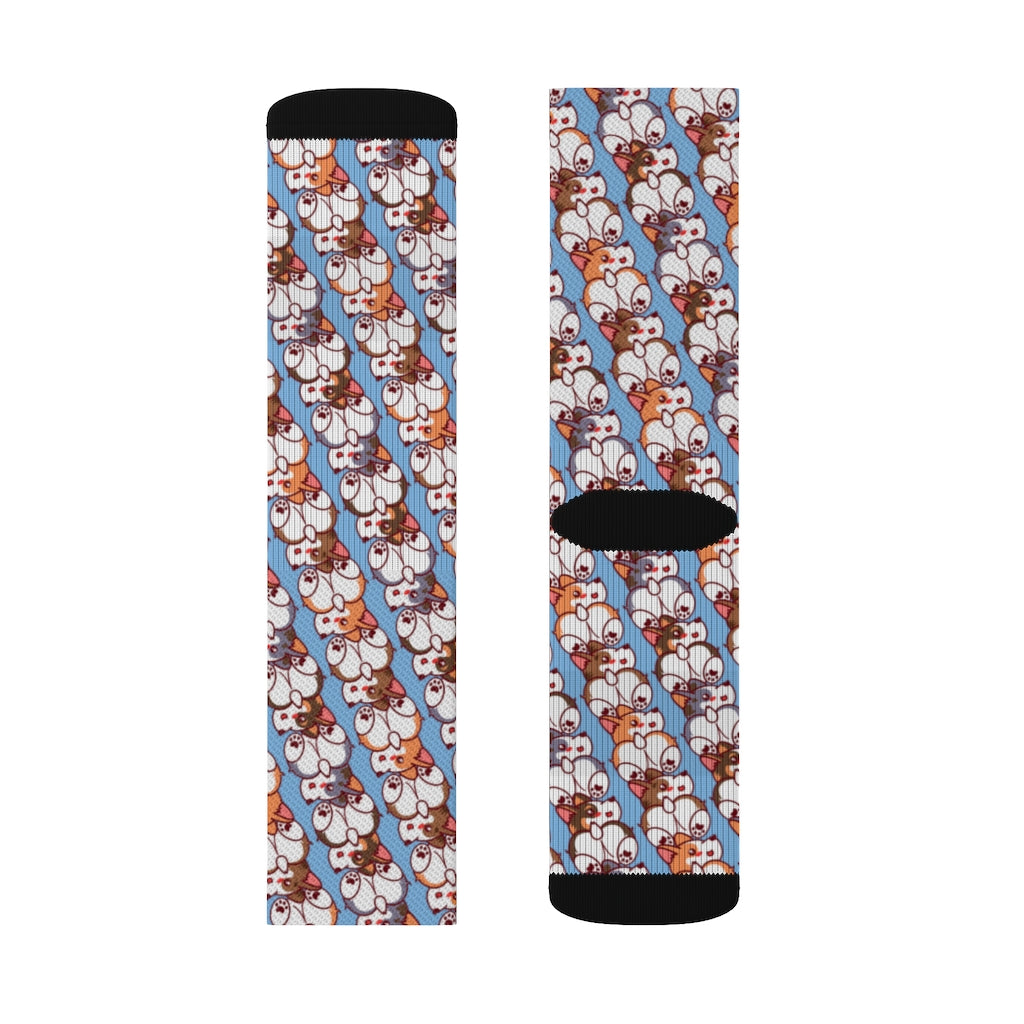 Corgi Pack Rescue Pets Corgi Butt Lover Pattern Sublimation Socks